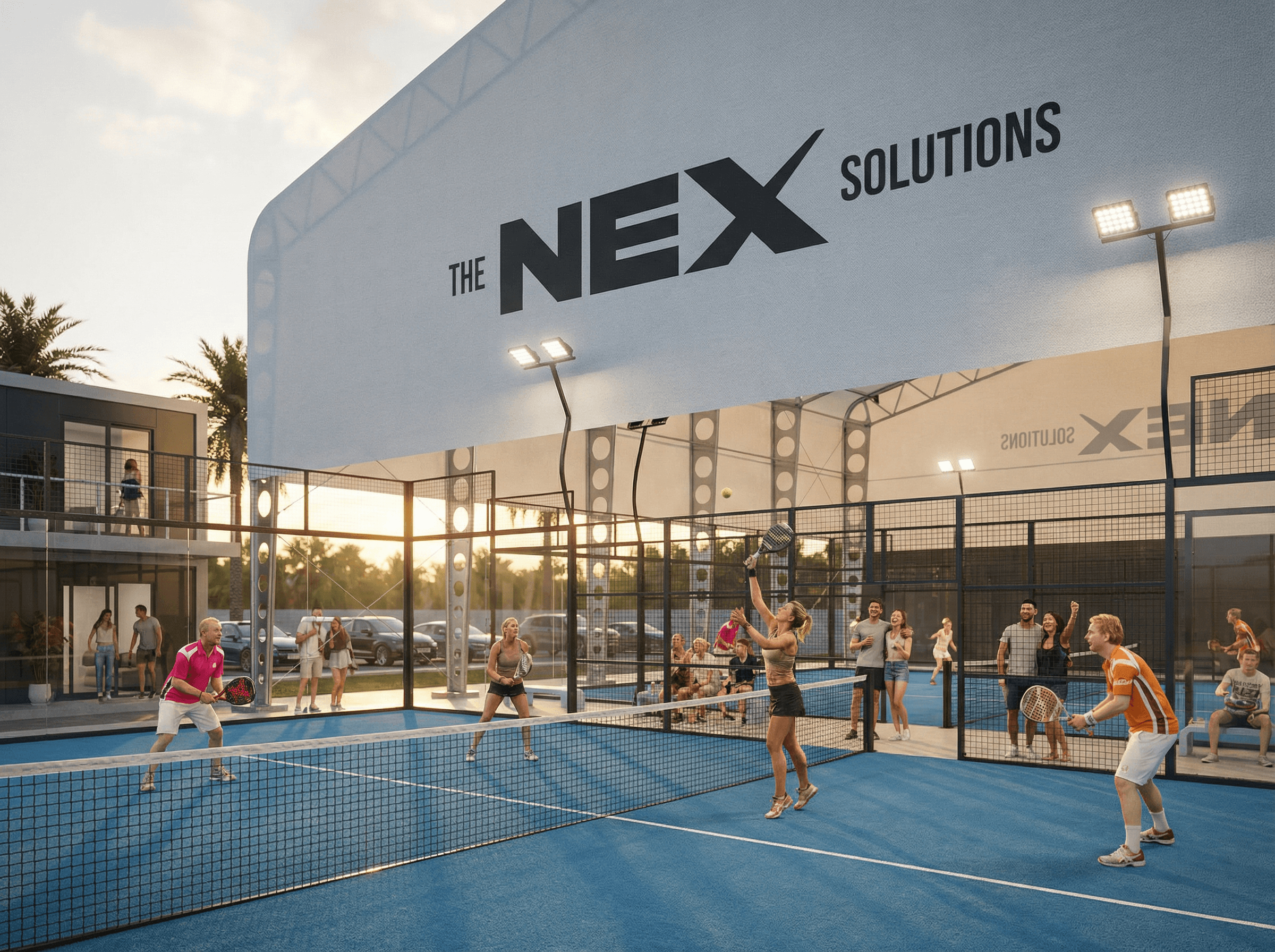 Padel facility with The NEX Solutions roofing